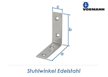 60 x 60 x 18mm Stuhlwinkel Edelstahl (1 Stk.)