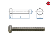 M6 x 16mm Sechskantschrauben DIN933 Vollgewinde Edelstahl...