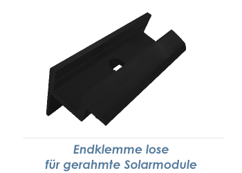 32mm Endklemme Alu schwarz eloxiert, lose (1 Stk.) //AUSL//