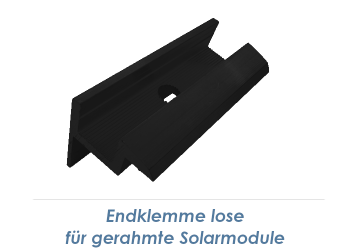 32mm Endklemme Alu schwarz eloxiert, lose (1 Stk.)