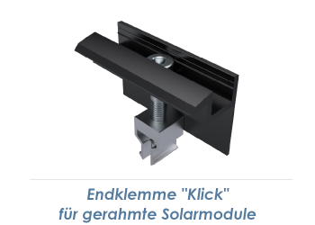 30mm Endklemme "Klick" Alu schwarz eloxiert, vormontiert (1 Stk.)