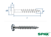 6 x 90mm SPAX Universalschraube T-STAR plus Pan Head TG...