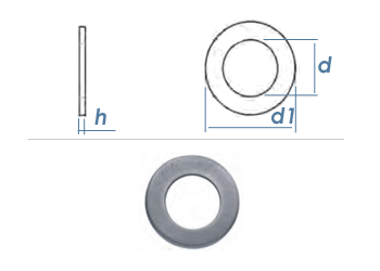 5 x 10 x 0,3mm Passscheiben DIN 988 Edelstahl A2 (10 Stk.)