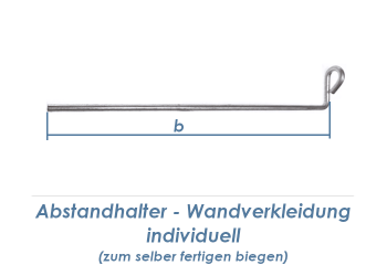 220mm Abstandhalter indivduell für Doppelstabgitter 6/5/6 + 8/6/8 (1 Stk.)