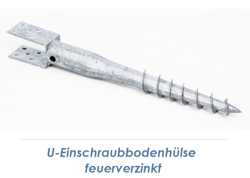 100 x 1000mm U-Einschraubbodenhülse feuerverzinkt (1 Stk.)