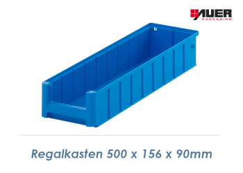 500 x 156 x 90mm Regalkasten Blau (1 Stk.)