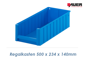 500 x 234 x 140mm Regalkasten Blau (1 Stk.)