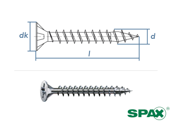 2,5 x 12mm SPAX Universalschrauben VG PZ Wirox (100 Stk.)