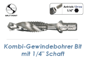 M6 Kombi-Gewindebohrer Bit 1/4" Aufnahme (1 Stk.)