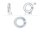 3,1mm Federringe DIN127 Stahl verzinkt (100 Stk.)