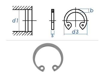 11mm Sicherungsring Innen DIN472  Edelstahl (10 Stk.)