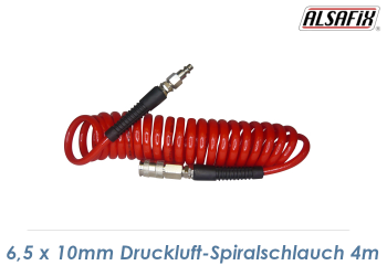 6,5 x 10mm Druckluft-Spiralschlauch 4m (1 Stk.)