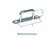 17mm Riemenkrampe klein mit gerader Platte verzinkt (1 Stk.)