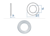 25mm Unterlegscheiben DIN125 Stahl verzinkt (10 Stk.)