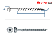 12 x 140mm Holzbauschraube PowerFast FPF II mit Sechskant...