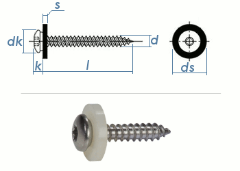 3,9 x 25mm Fensterbankschrauben TX Edelstahl A2 (10 Stk.)