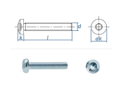 M3 x 6mm Linsenkopfschrauben TX ISO14583 Stahl verzinkt...