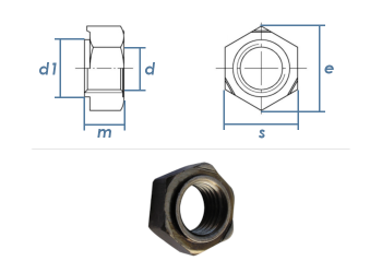 M16 Sechskant-Schweißmutter DIN929 Stahl blank (10 Stk.)