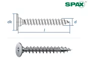 3,5 x 30mm SPAX Rückwandschraube T-STAR plus Stahl...