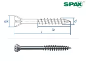 3,5 x 35mm SPAX Dielenschrauben T-STAR plus Stahl Wirox...