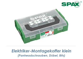 SPAX Elektriker-Montagekoffer klein 553-teilig (1 Stk.)
