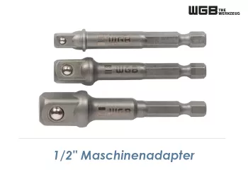 1/4", 3/8", 1/2" WGB Maschinenadapterset (1 Stk.)