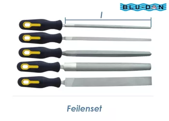 250mm BLU-DAN Feilenset Halbschlicht (Mittelfein) H2 (1 Stk.)