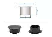 25mm Abdeckstopfen PE schwarz (10 Stk.)