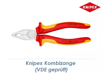 180mm KNIPEX Kombizange isoliert VDE-geprüft (1 Stk.)