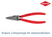 180mm KNIPEX Crimpzange für Aderendhülsen  0,25...