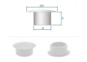 20mm Abdeckstopfen PE weiß (10 Stk.)
