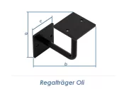 100 x 100mm Regalträger Oli schwarz (1 Stk.)