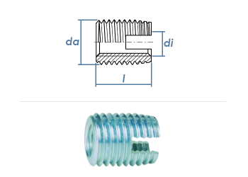 M3 x 6mm Ensat Typ S-302 Gewindeeinsatz Stahl verzinkt (1 Stk.)