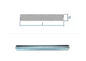 M10 x 250mm Gewindebolzen DIN976 Stahl verzinkt FKL 4.8...