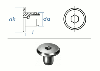M6 x 15 x 15mm Rundmutter verzinkt (10 Stk.)