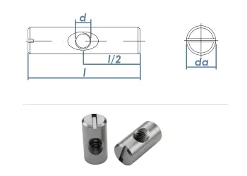 M6 x 13mm Quergewindemutter Stahl verzinkt (10 Stk.)