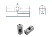 M6 x 13mm Quergewindemutter Stahl verzinkt (10 Stk.)