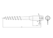 24-60mm x 650mm Einschraubbodenhülse rund...