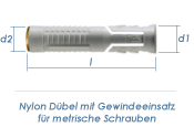 12 x 70mm Nylon Dübel mit M8 Gewindeeinsatz (1 Stk.)