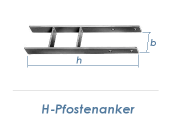 91 x 600mm H-Pfostenträger verzinkt (1 Stk.)