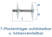 80mm T-Pfostenträger Höhe verstellbar...