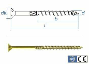 10 x 340mm Konstruktionsschrauben TX Senkkopf (1 Stk.) //AUSL//