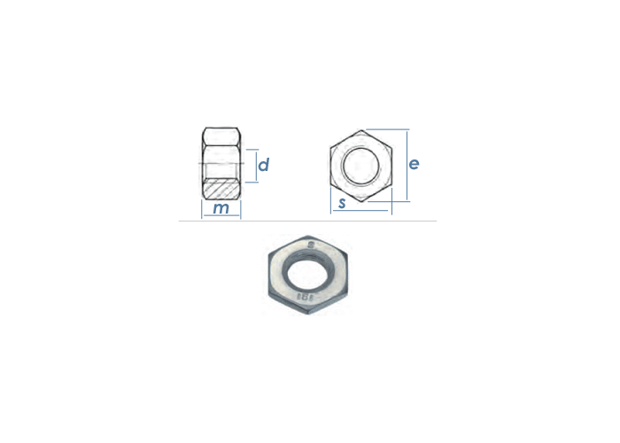 DIN 980/ISO 7042 Sicherungsmuttern Form V (Ganzmetall) G.8 verzinkt M14
