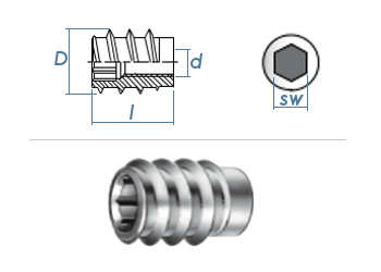 M4 x 8 x AD8mm Rampa Muffe Typ SK Stahl verzinkt (10 Stk.)