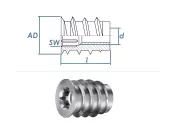 M5 x 12 x AD10mm Rampa Muffe Typ SKD30 Stahl verzinkt (1...