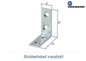 50 x 50 x 15mm Stuhlwinkel verzinkt (10 Stk.)
