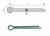 16 mm Splinte Splintstecker Sicherungssplinte DIN 94 Stahl galv verzinkt 1 mm 
