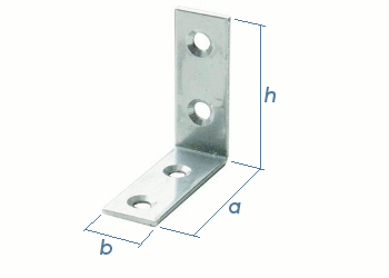 80 x 80 x 15mm Stuhlwinkel verzinkt (1 Stk.)