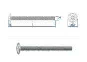 M4 x 50mm Möbelgriffschrauben verzinkt (10 Stk.)