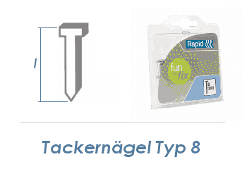25mm Tackerdrahtstift Typ 8  (1 Pkg. zu 1000 Stk.)